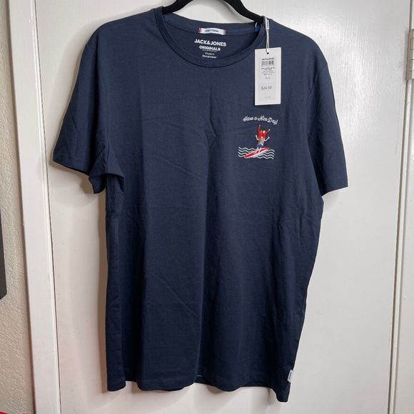 Jack & Jones “Have a nice day” Embroidered Tshirt - Picture 1 of 4